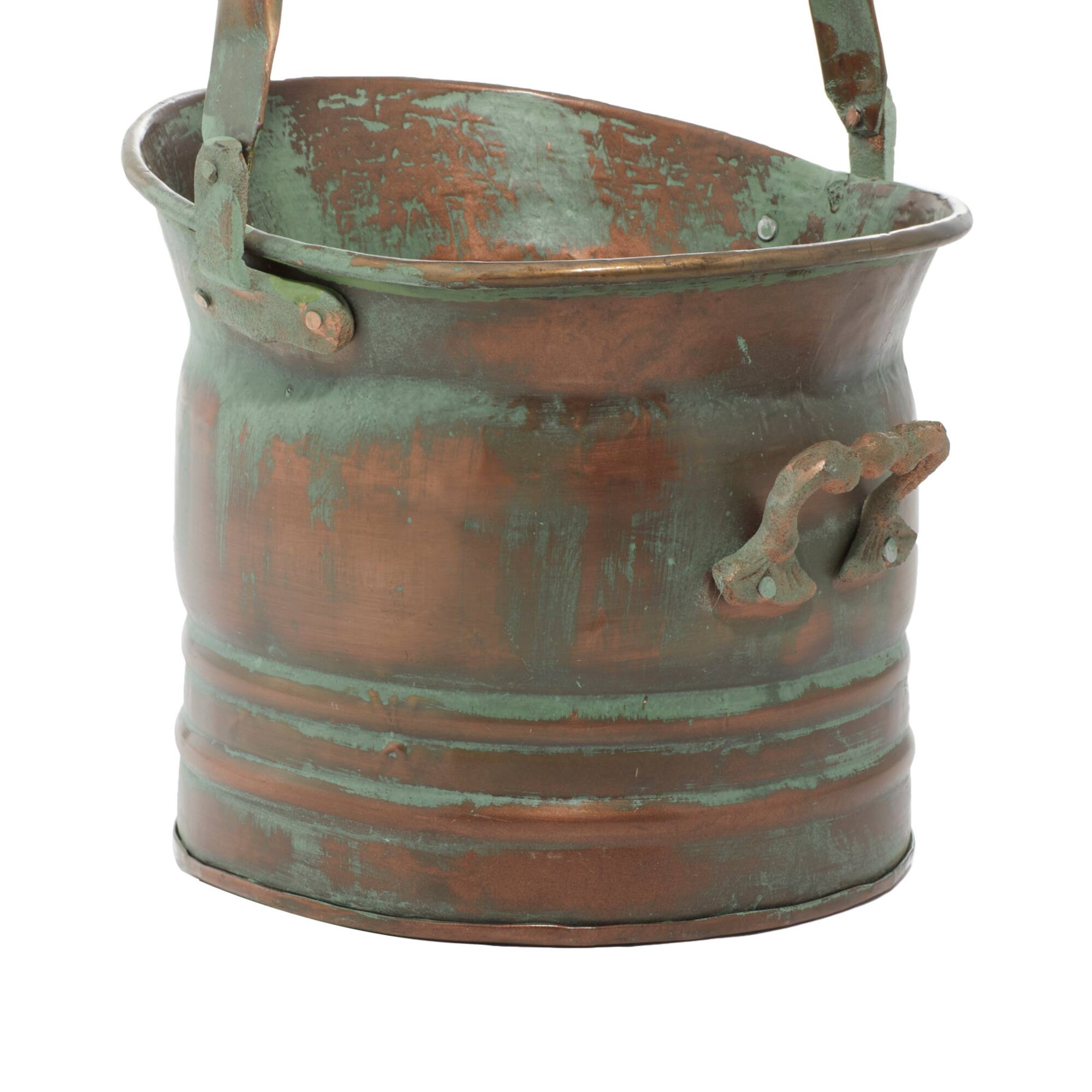 Copper Metal Rustic Planter Set